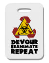 Devour Reanimate Repeat Thick Plastic Luggage Tag by TooLoud-Luggage Tag-TooLoud-White-One Size-Davson Sales