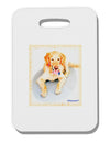 Laying Retriever Watercolor Thick Plastic Luggage Tag-Luggage Tag-TooLoud-White-One Size-Davson Sales