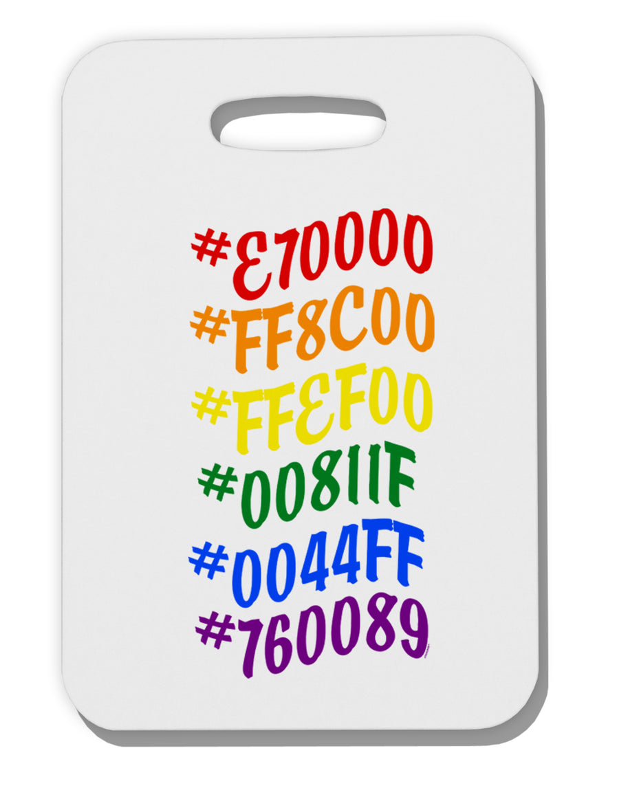TooLoud Pride Flag Hex Code Thick Plastic Luggage Tag-Luggage Tag-TooLoud-Davson Sales