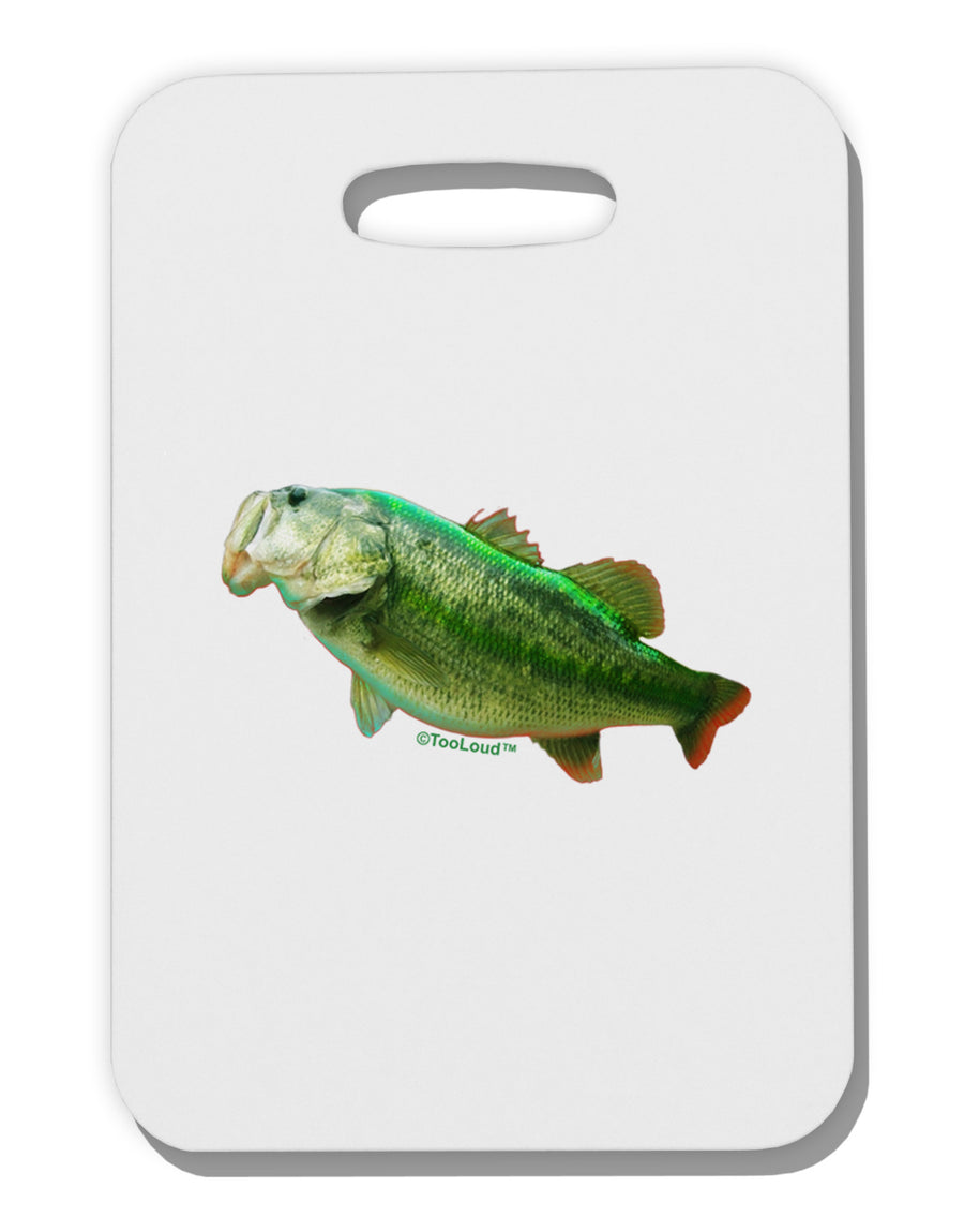 Big Bass Fish Thick Plastic Luggage Tag-Luggage Tag-TooLoud-White-One Size-Davson Sales