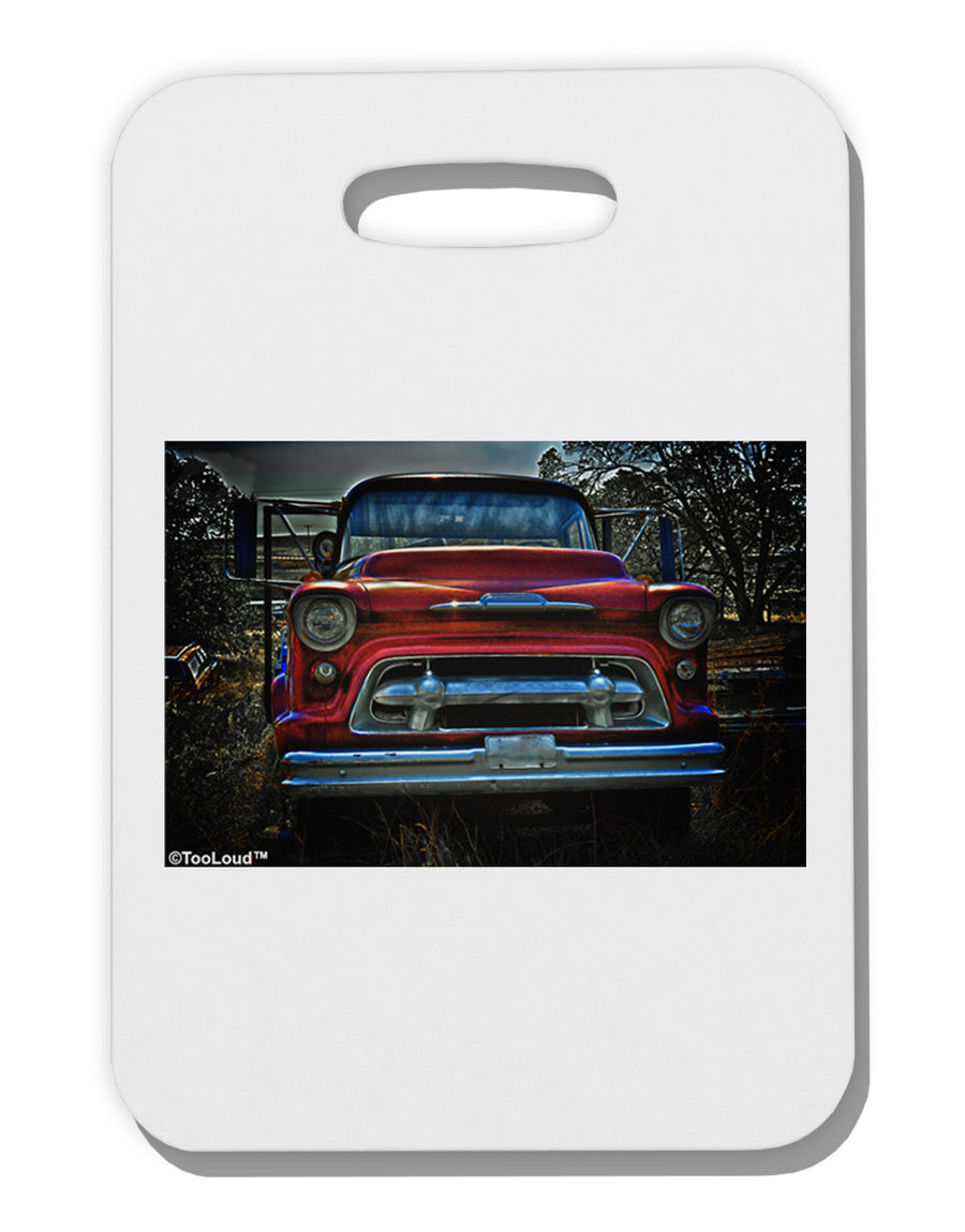 TooLoud Vintage Truck Thick Plastic Luggage Tag-Luggage Tag-TooLoud-White-One Size-Davson Sales