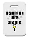 White Wine For Christmas Thick Plastic Luggage Tag-Luggage Tag-TooLoud-White-One Size-Davson Sales