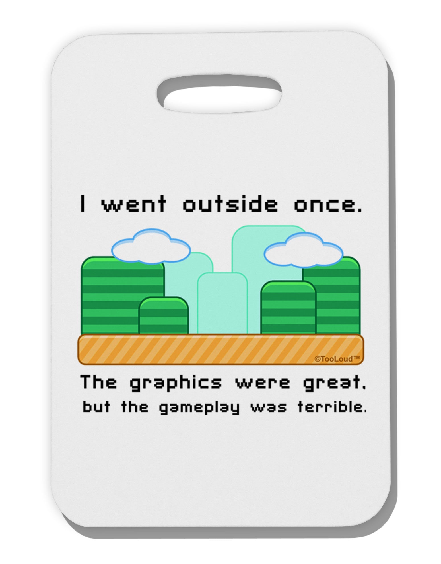 The Gameplay Was Terrible Thick Plastic Luggage Tag-Luggage Tag-TooLoud-White-One Size-Davson Sales