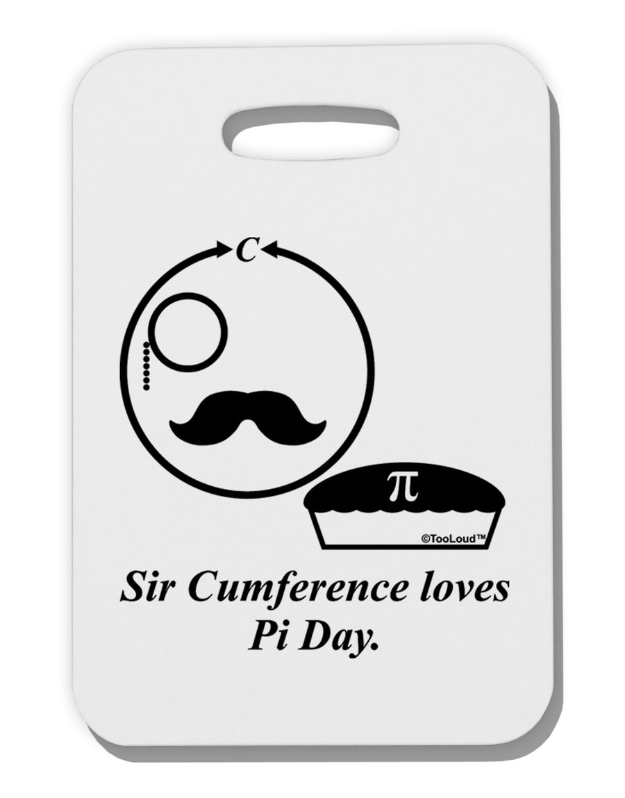 Sir Cumference Loves Pi Day Thick Plastic Luggage Tag-Luggage Tag-TooLoud-White-One Size-Davson Sales