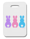 Three Easter Bunnies - Pastels Thick Plastic Luggage Tag by TooLoud-Luggage Tag-TooLoud-White-One Size-Davson Sales