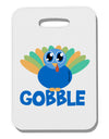 Cute Gobble Turkey Blue Thick Plastic Luggage Tag-Luggage Tag-TooLoud-White-One Size-Davson Sales