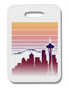 Seattle Skyline Sunrise Thick Plastic Luggage Tag-Luggage Tag-TooLoud-White-One Size-Davson Sales