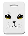 Yellow Amber-Eyed Cute Cat Face Thick Plastic Luggage Tag-Luggage Tag-TooLoud-White-One Size-Davson Sales