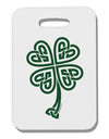 Celtic Knot 4 Leaf Clover St Patricks Thick Plastic Luggage Tag-Luggage Tag-TooLoud-White-One Size-Davson Sales