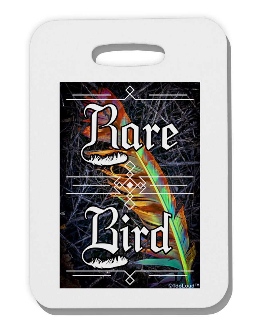 Rare Bird - Colorful Feather Thick Plastic Luggage Tag-Luggage Tag-TooLoud-White-One Size-Davson Sales