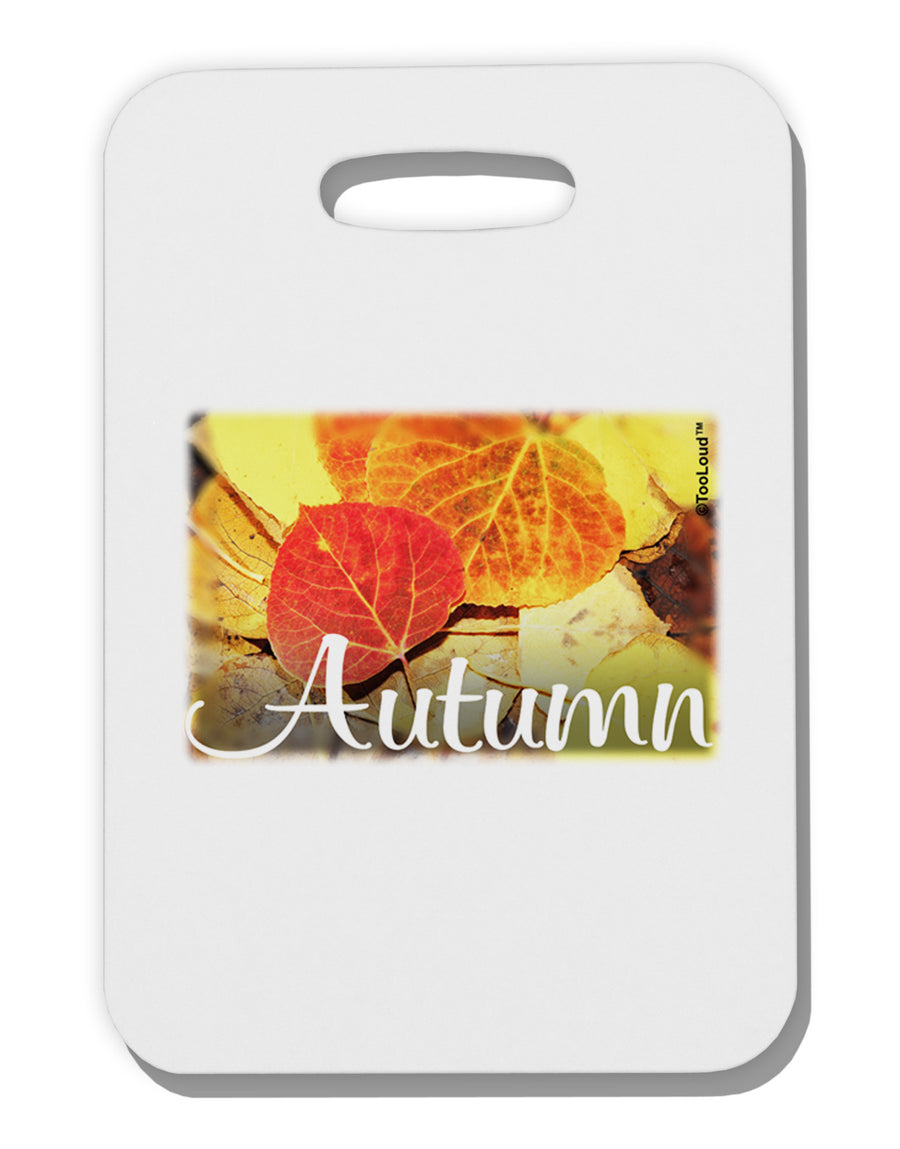 Colorado - Autumn Text Thick Plastic Luggage Tag-Luggage Tag-TooLoud-White-One Size-Davson Sales