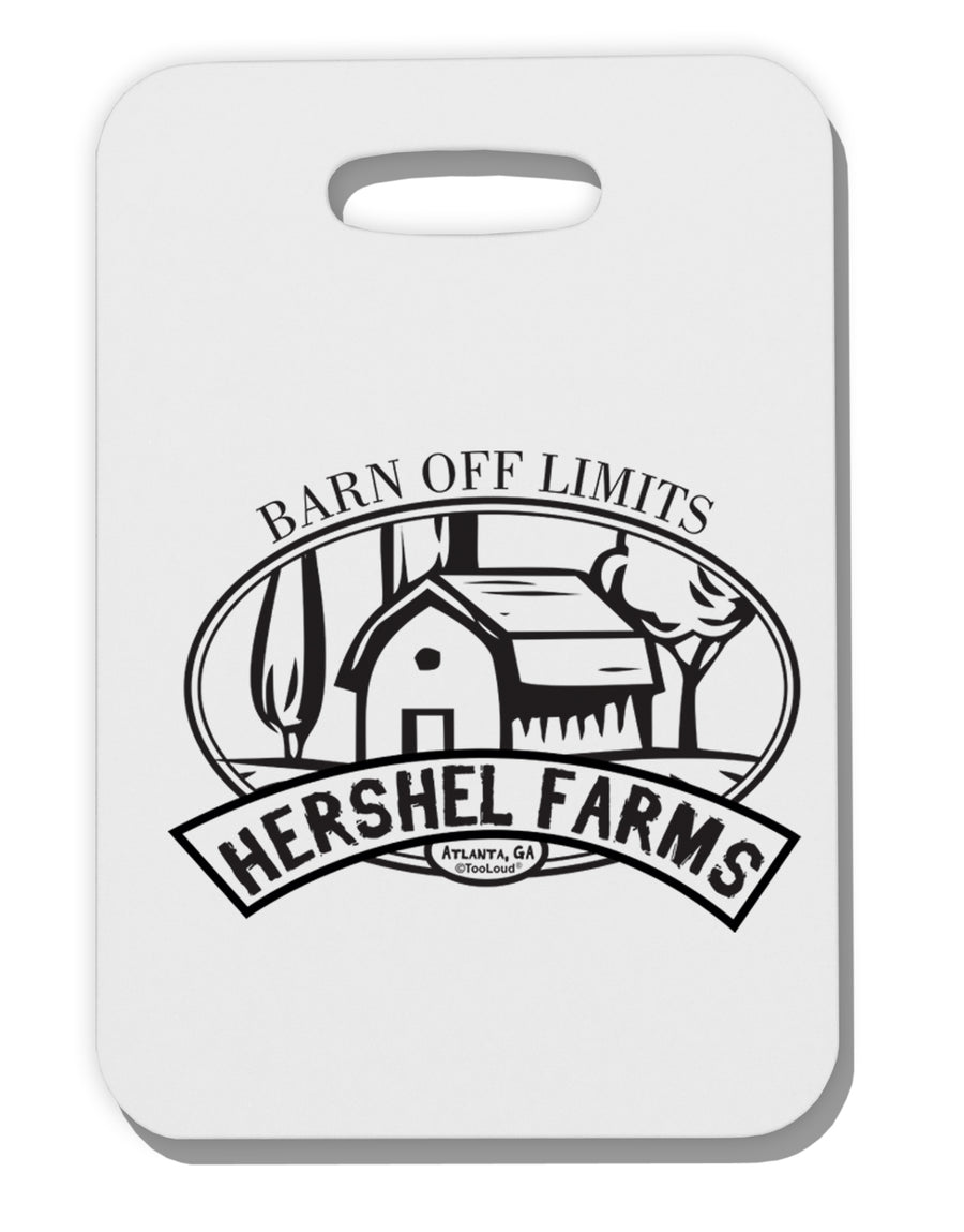 Hershel Farms Thick Plastic Luggage Tag by TooLoud-Luggage Tag-TooLoud-White-One Size-Davson Sales