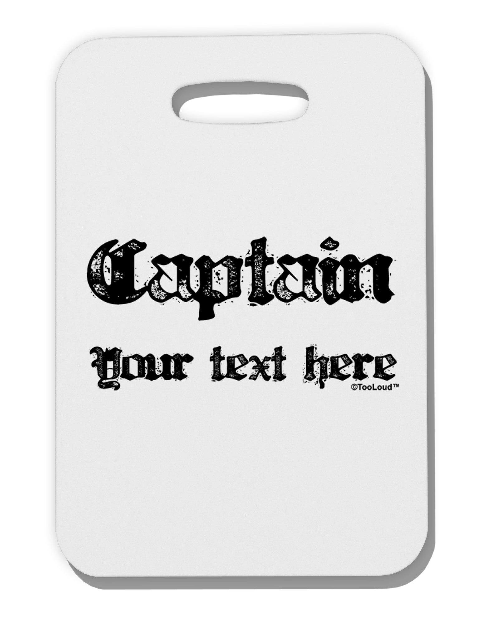 Personalized Captain Thick Plastic Luggage Tag-Luggage Tag-TooLoud-White-One Size-Davson Sales