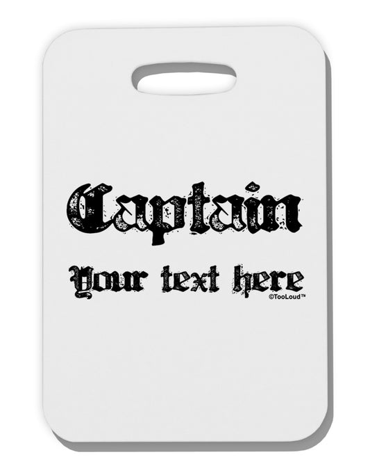 Personalized Captain Thick Plastic Luggage Tag-Luggage Tag-TooLoud-White-One Size-Davson Sales