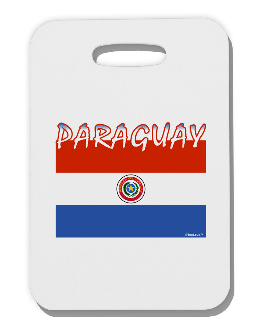 Paraguay Flag Thick Plastic Luggage Tag-Luggage Tag-TooLoud-One Size-Davson Sales