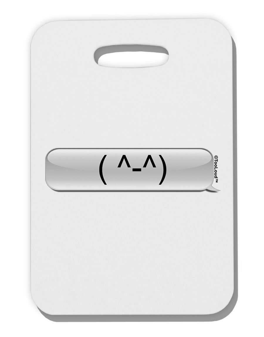 Happy FaceText Bubble Thick Plastic Luggage Tag-Luggage Tag-TooLoud-White-One Size-Davson Sales