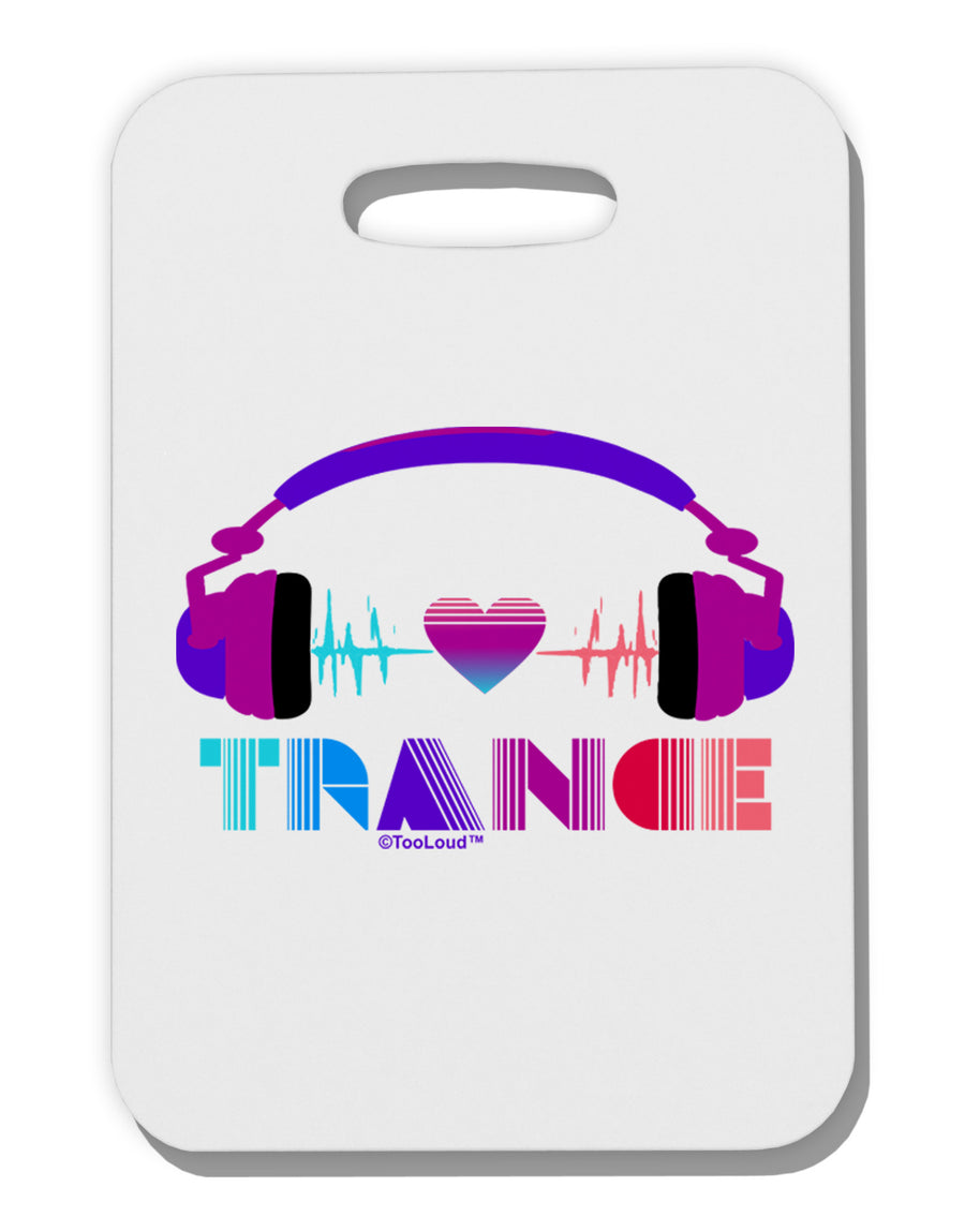 Heart Trance Thick Plastic Luggage Tag-Luggage Tag-TooLoud-White-One Size-Davson Sales