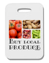 Buy Local Produce Text Thick Plastic Luggage Tag-Luggage Tag-TooLoud-White-One Size-Davson Sales