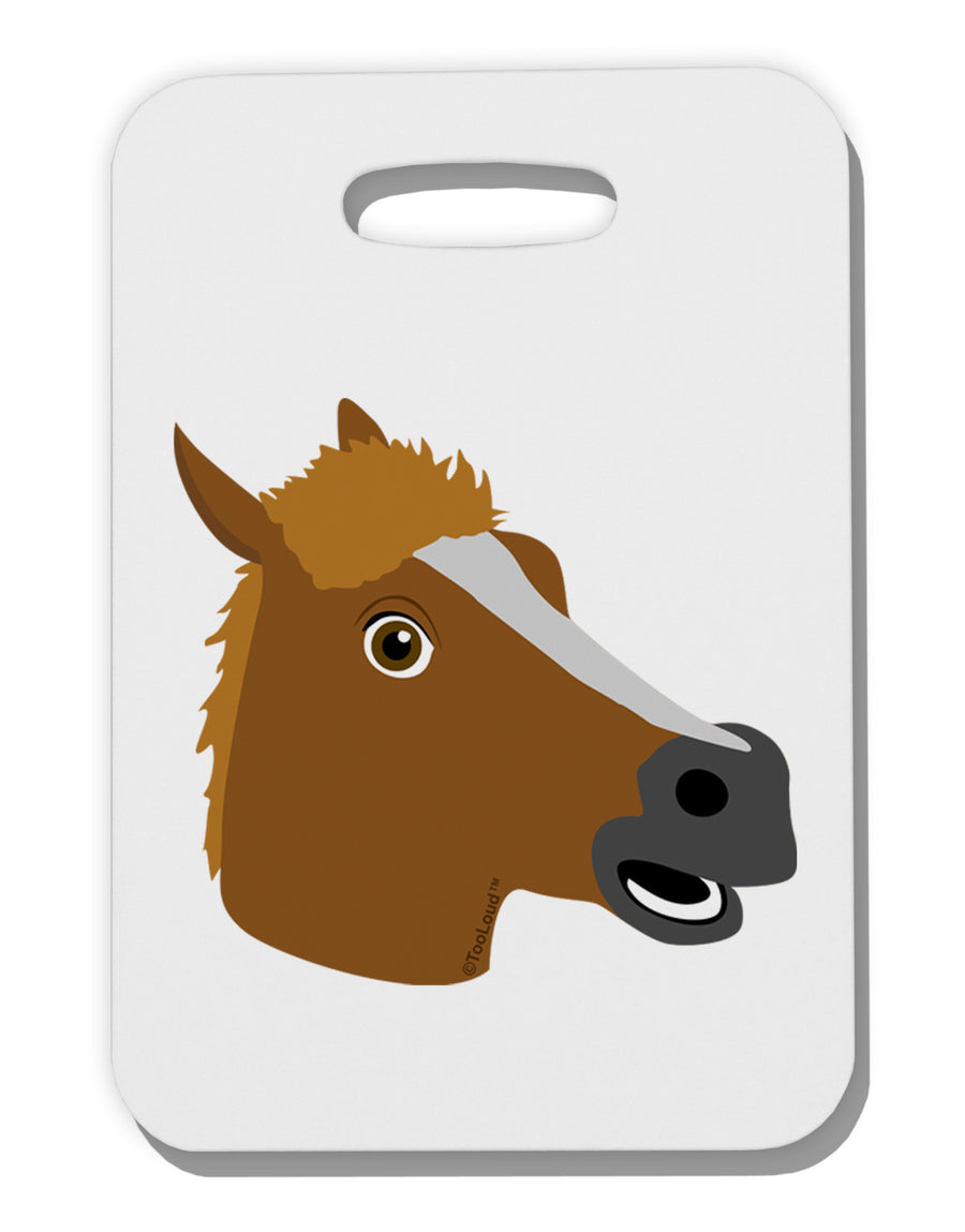 Silly Cartoon Horse Head Thick Plastic Luggage Tag-Luggage Tag-TooLoud-White-One Size-Davson Sales