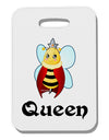 Queen Bee Text 2 Thick Plastic Luggage Tag-Luggage Tag-TooLoud-White-One Size-Davson Sales