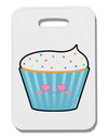 Cute Cupcake with Sprinkles - Heart Eyes Thick Plastic Luggage Tag by TooLoud-Luggage Tag-TooLoud-White-One Size-Davson Sales