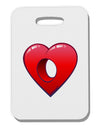 Hole Heartedly Broken Heart Thick Plastic Luggage Tag by-Luggage Tag-TooLoud-White-One Size-Davson Sales