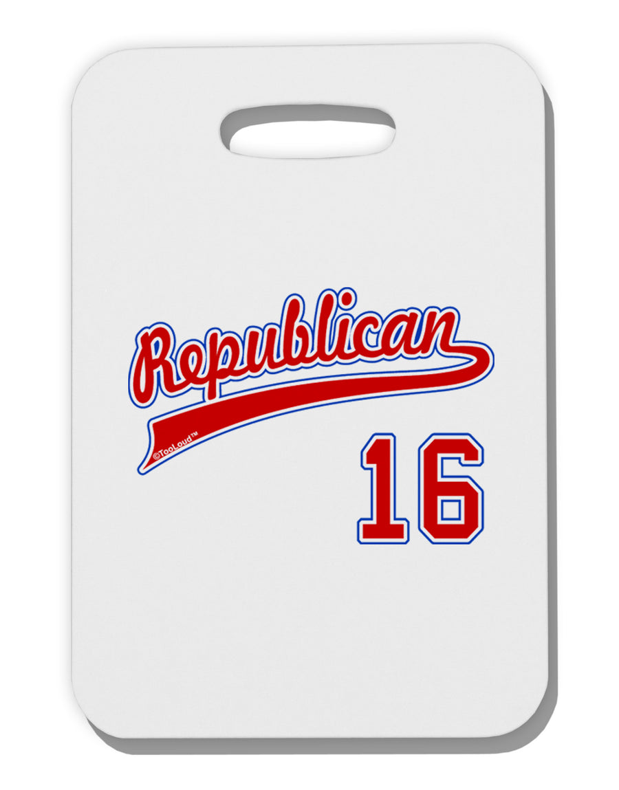 Republican Jersey 16 Thick Plastic Luggage Tag-Luggage Tag-TooLoud-White-One Size-Davson Sales