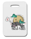 TooLoud Pugs and Kisses Thick Plastic Luggage Tag-Luggage Tag-TooLoud-Davson Sales
