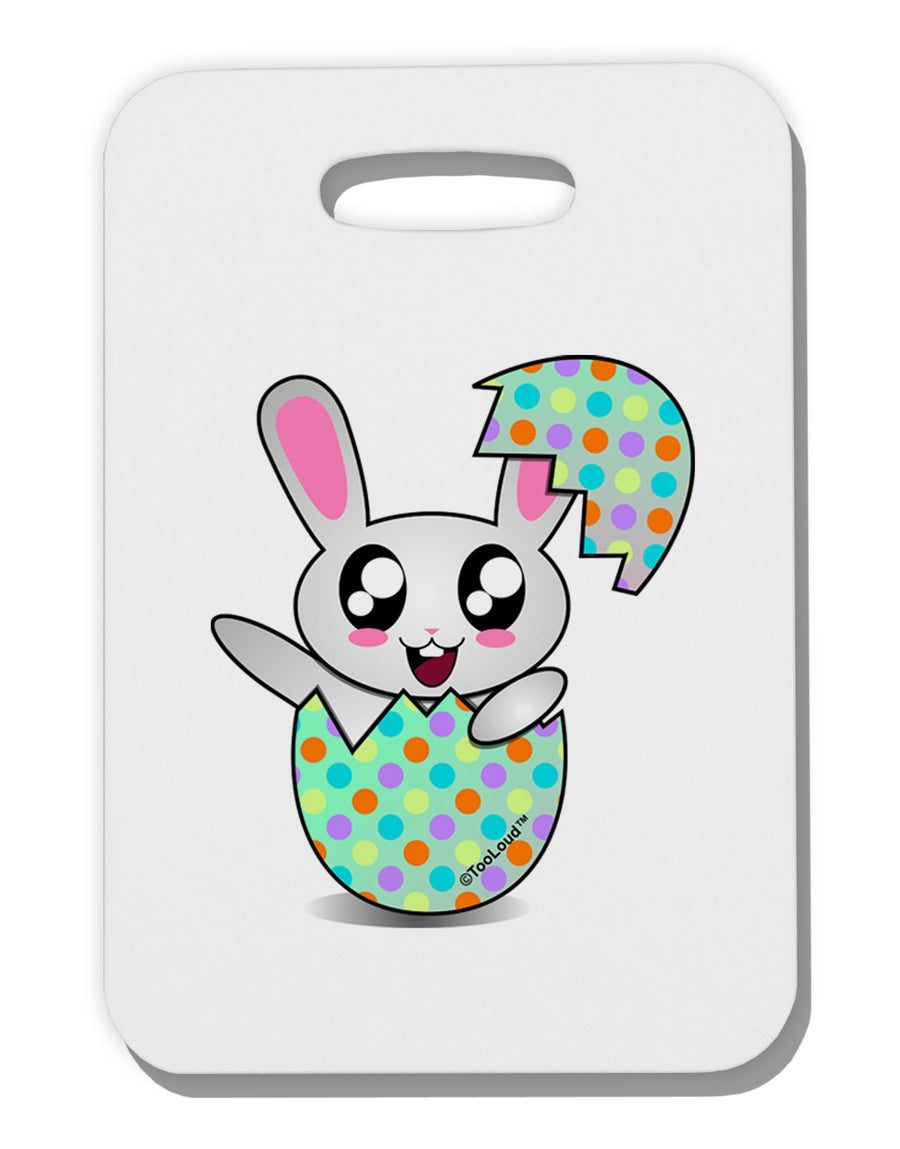 Bunny Hatching From Egg Thick Plastic Luggage Tag-Luggage Tag-TooLoud-White-One Size-Davson Sales