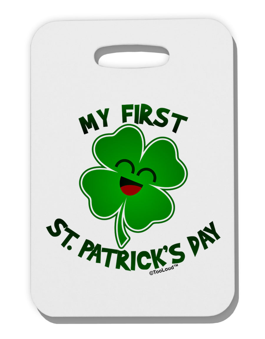 My First St. Patrick's Day Thick Plastic Luggage Tag-Luggage Tag-TooLoud-White-One Size-Davson Sales