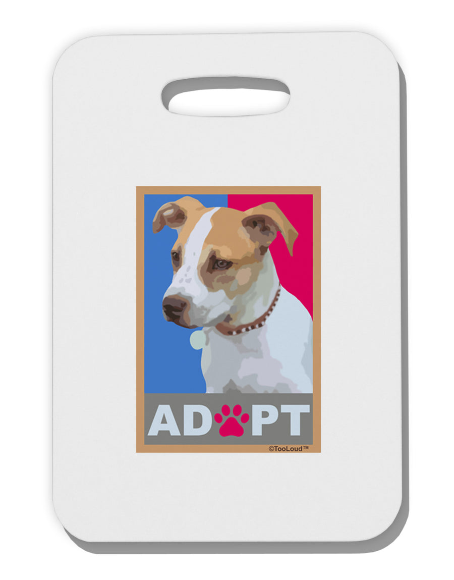 Adopt Cute Puppy Cat Adoption Thick Plastic Luggage Tag-Luggage Tag-TooLoud-White-One Size-Davson Sales