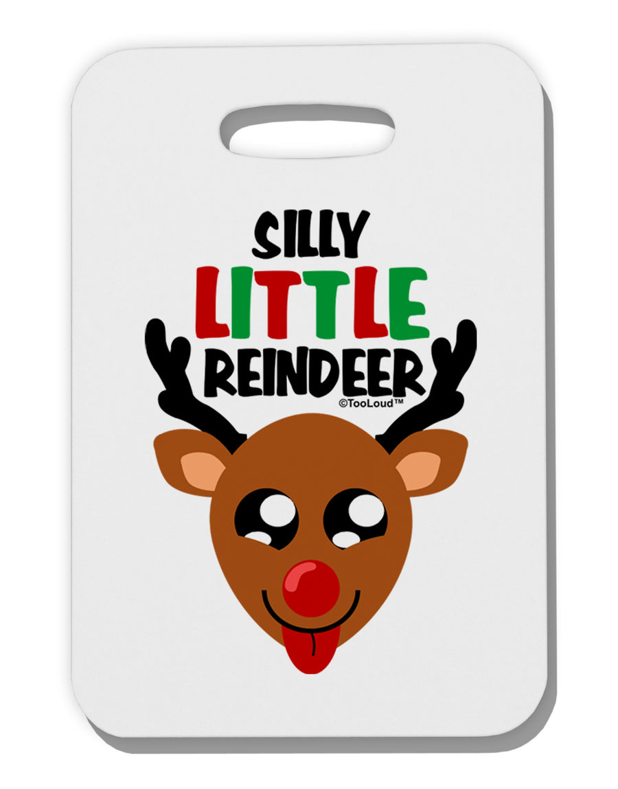 Silly Little Reindeer Matching Deer Thick Plastic Luggage Tag-Luggage Tag-TooLoud-White-One Size-Davson Sales