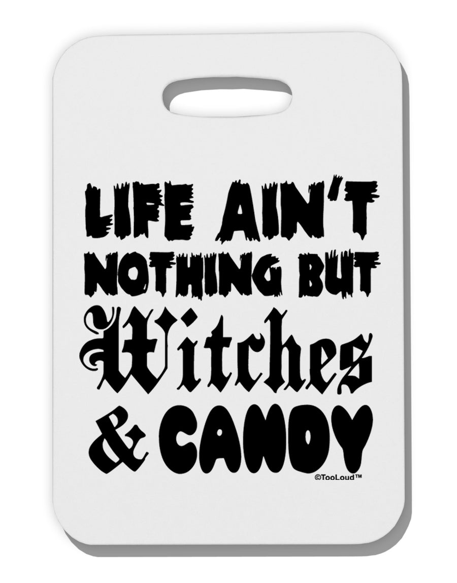 Witches and Candy Thick Plastic Luggage Tag-Luggage Tag-TooLoud-White-One Size-Davson Sales