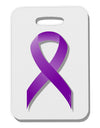 Crohn’s Disease Awareness Ribbon - Purple Thick Plastic Luggage Tag-Luggage Tag-TooLoud-White-One Size-Davson Sales