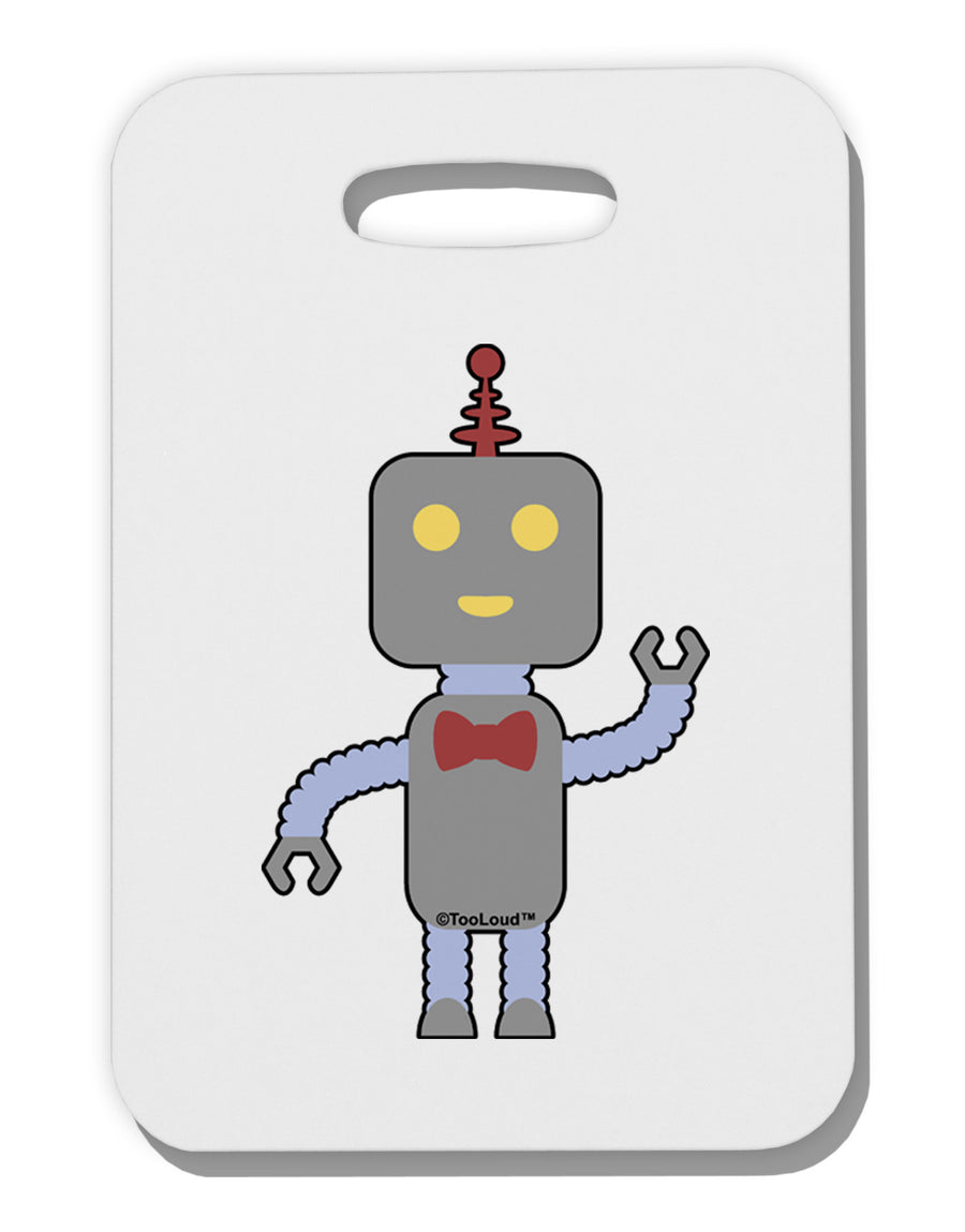 Cute Robot Male Thick Plastic Luggage Tag-Luggage Tag-TooLoud-White-One Size-Davson Sales