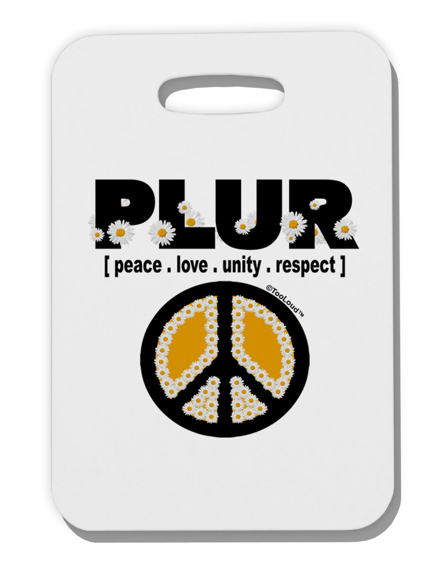 PLUR Daisies Thick Plastic Luggage Tag-Luggage Tag-TooLoud-White-One Size-Davson Sales