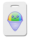 Cute Shaved Ice Thick Plastic Luggage Tag by TooLoud-Luggage Tag-TooLoud-White-One Size-Davson Sales