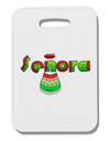 Senora Poncho Thick Plastic Luggage Tag-Luggage Tag-TooLoud-White-One Size-Davson Sales