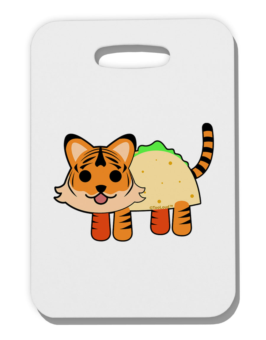 Cute Taco Tiger Thick Plastic Luggage Tag-Luggage Tag-TooLoud-White-One Size-Davson Sales