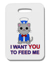 Patriotic Cat I Want You Thick Plastic Luggage Tag by TooLoud-Luggage Tag-TooLoud-White-One Size-Davson Sales