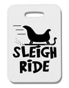 Sleigh Ride BnW Thick Plastic Luggage Tag-Luggage Tag-TooLoud-White-One Size-Davson Sales