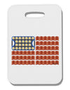 American Breakfast Flag - Bacon and Eggs Thick Plastic Luggage Tag-Luggage Tag-TooLoud-White-One Size-Davson Sales