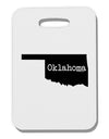 Oklahoma - United States Shape Thick Plastic Luggage Tag by TooLoud-Luggage Tag-TooLoud-White-One Size-Davson Sales