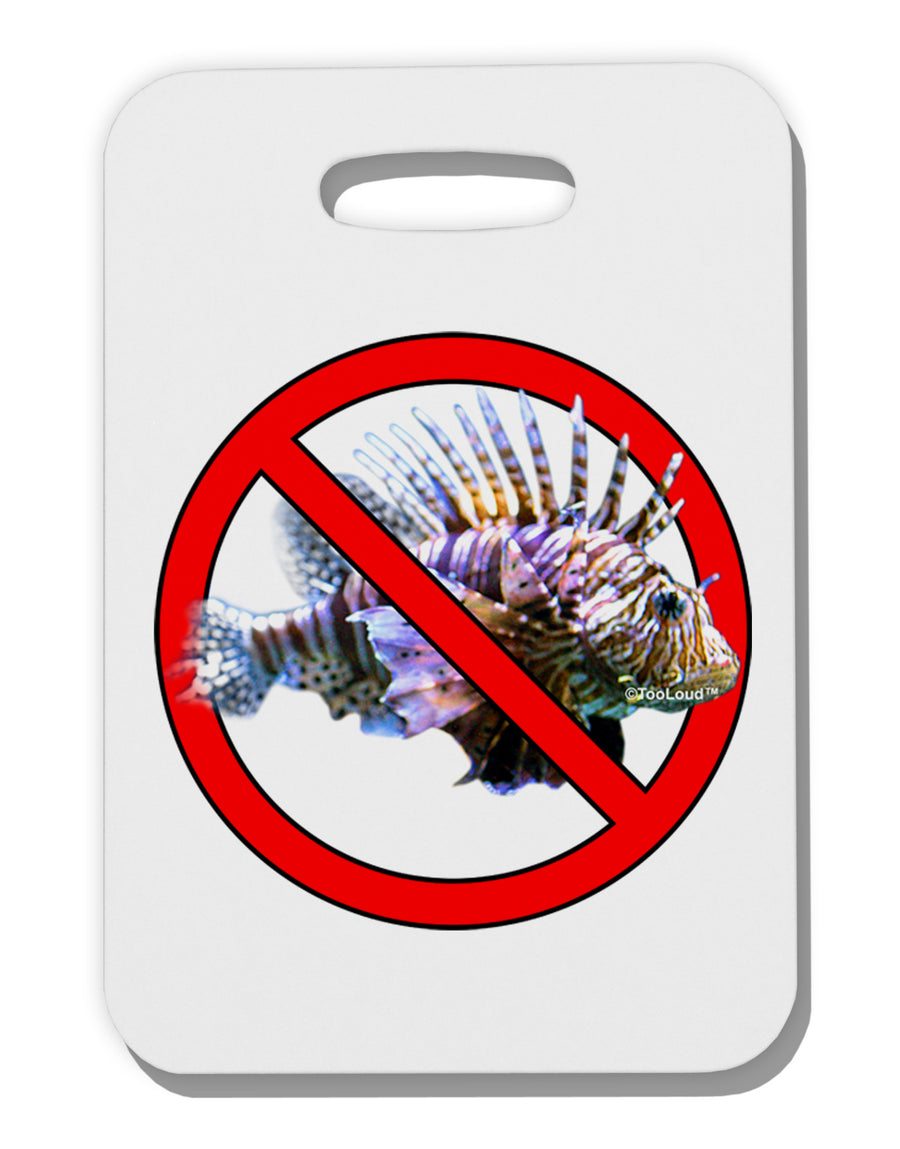 No Lionfish Thick Plastic Luggage Tag-Luggage Tag-TooLoud-White-One Size-Davson Sales