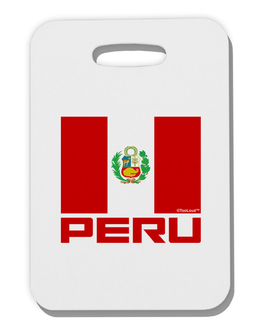 Peru Flag Thick Plastic Luggage Tag-Luggage Tag-TooLoud-One Size-Davson Sales