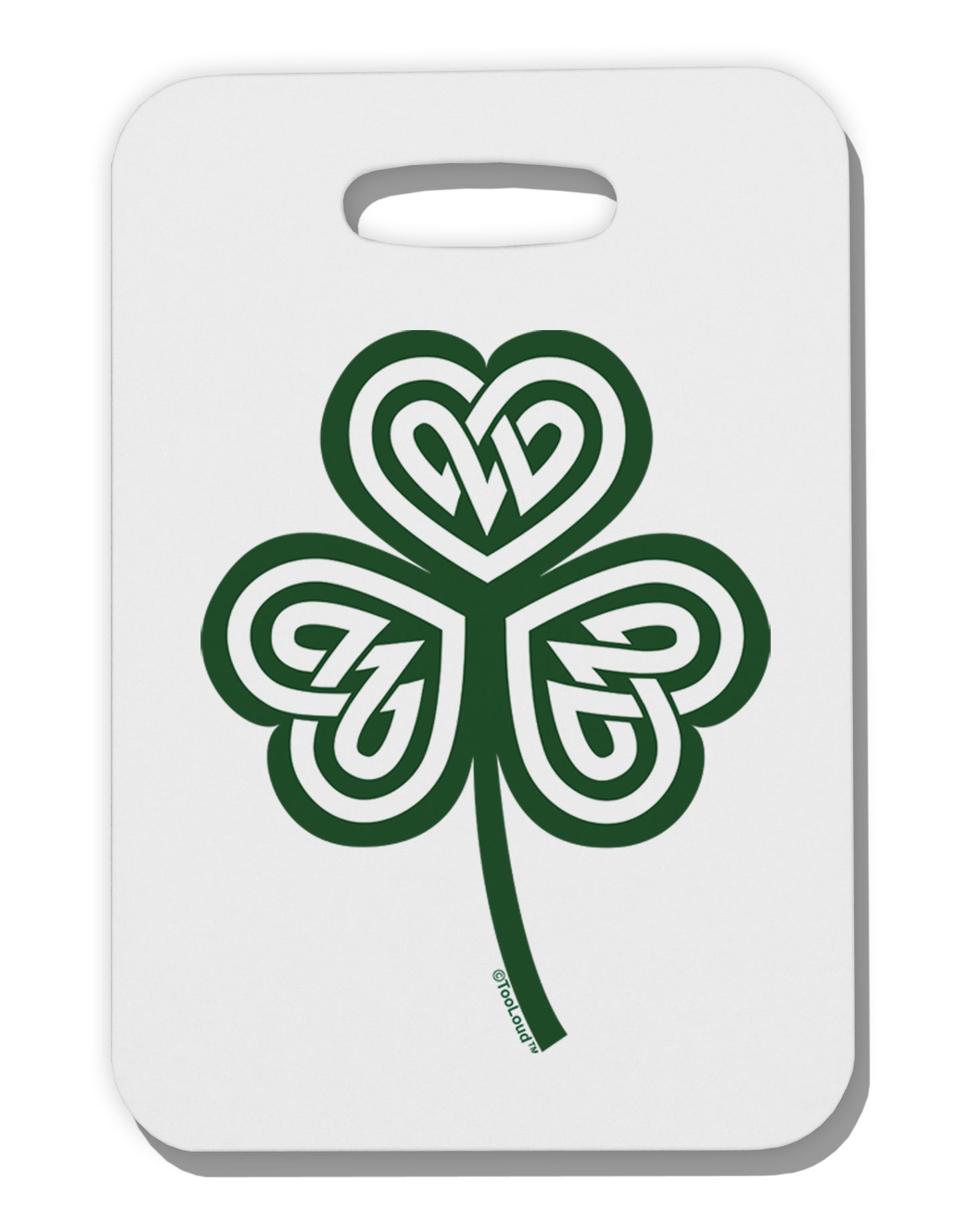 Celtic Knot Irish Shamrock Thick Plastic Luggage Tag-Luggage Tag-TooLoud-White-One Size-Davson Sales