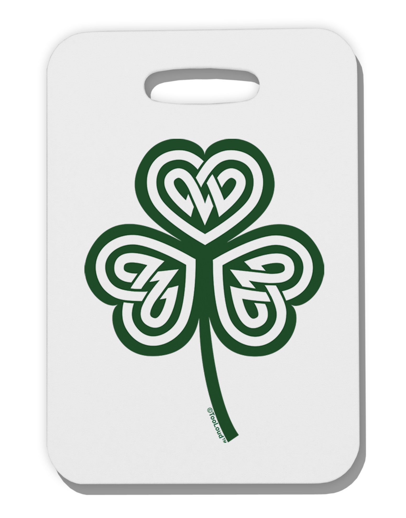 Celtic Knot Irish Shamrock Thick Plastic Luggage Tag-Luggage Tag-TooLoud-White-One Size-Davson Sales