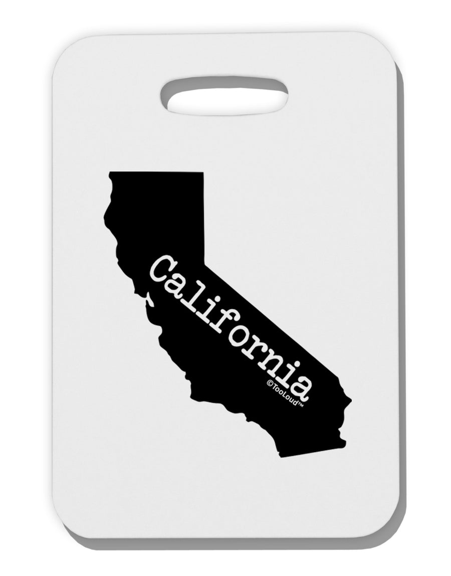 California - United States Shape Thick Plastic Luggage Tag-Luggage Tag-TooLoud-White-One Size-Davson Sales