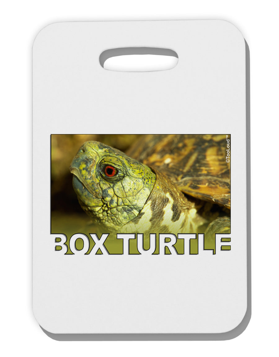 Menacing Turtle with Text Thick Plastic Luggage Tag-Luggage Tag-TooLoud-White-One Size-Davson Sales