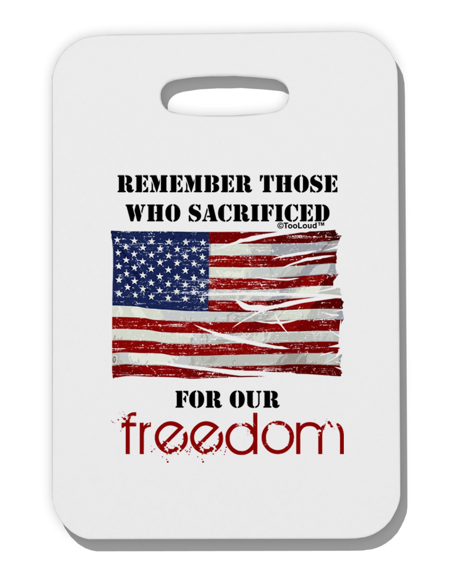 Remember - Veterans Thick Plastic Luggage Tag-Luggage Tag-TooLoud-White-One Size-Davson Sales